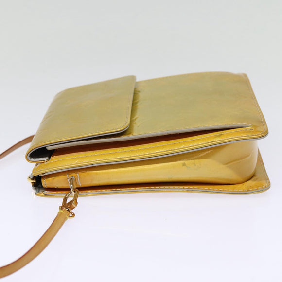 LOUIS VUITTON Monogram Vernis Motto Accessory Pouch Gris M91030 LV Auth 87517