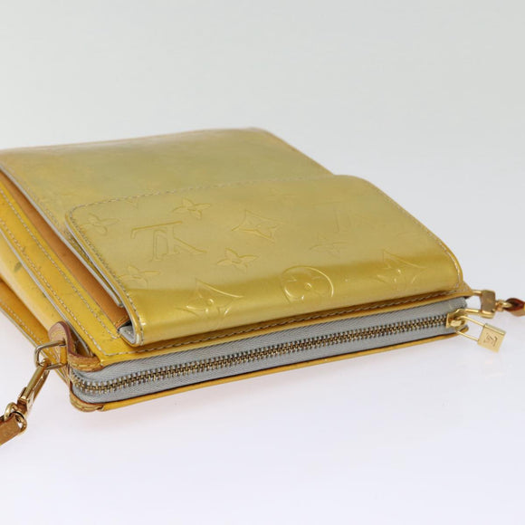 LOUIS VUITTON Monogram Vernis Motto Accessory Pouch Gris M91030 LV Auth 87517