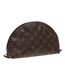 LOUIS VUITTON Monogram Trousse Demi Ronde Cosmetic Pouch M47520 LV Auth 87547-1
