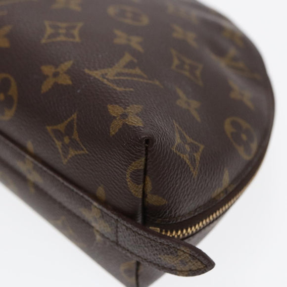 LOUIS VUITTON Monogram Trousse Demi Ronde Kosmetiktäschchen M47520 LV Auth 87547