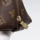 LOUIS VUITTON Monogram Trousse Demi Ronde Cosmetic Pouch M47520 LV Auth 87547-8