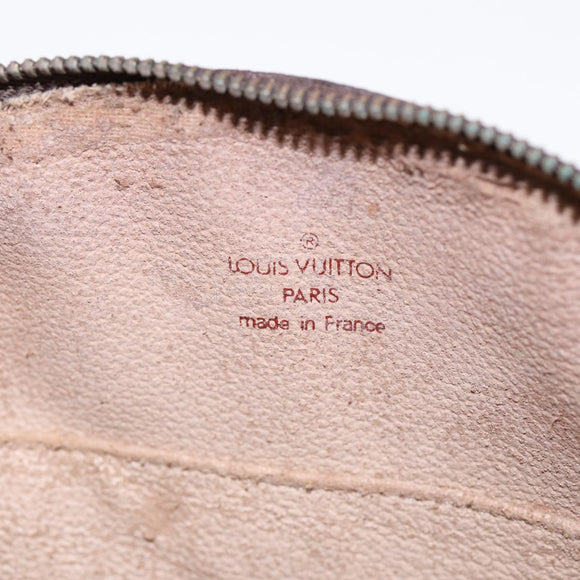 LOUIS VUITTON Monogram Trousse Demi Ronde Cosmetic Pouch M47520 LV Auth 87547