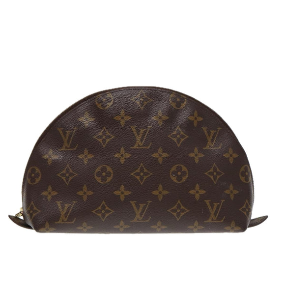 LOUIS VUITTON Monogram Trousse Demi Ronde Kosmetiktäschchen M47520 LV Auth 87547