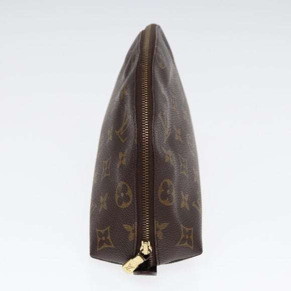LOUIS VUITTON Monogram Trousse Demi Ronde Kosmetiktäschchen M47520 LV Auth 87547