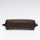 LOUIS VUITTON Monogram Trousse Demi Ronde Cosmetic Pouch M47520 LV Auth 87547-6
