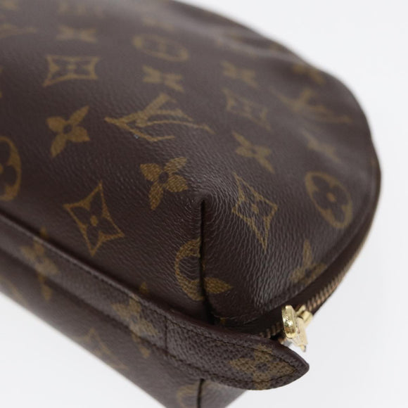 LOUIS VUITTON Monogram Trousse Demi Ronde Cosmetic Pouch M47520 LV Auth 87547