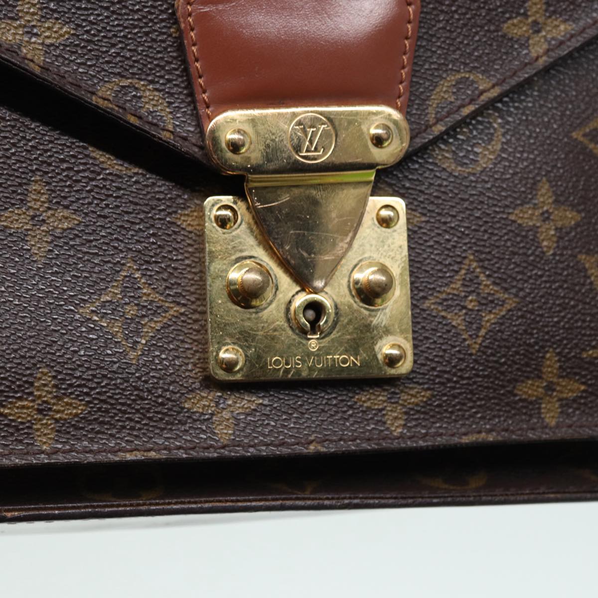 LOUIS VUITTON Monogram Monceau 28 Hand Bag 2way M51185 LV Auth 87562