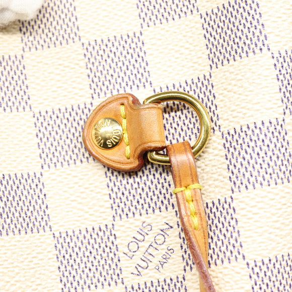 LOUIS VUITTON Damier Azur Neverfull MM Tote Bag N41605 LV Auth 87566