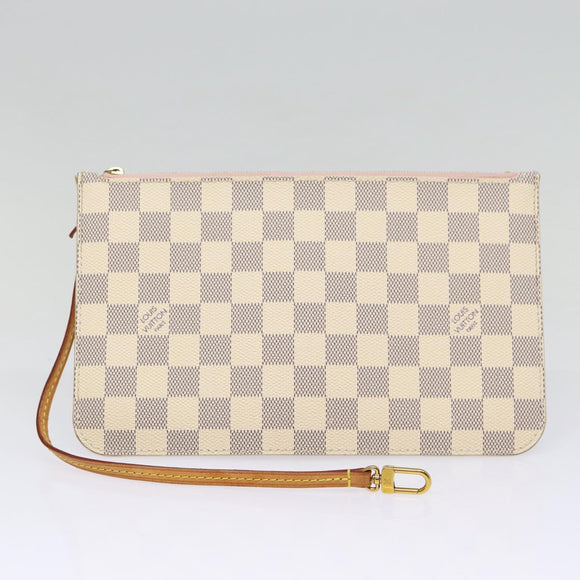 LOUIS VUITTON Damier Azur Neverfull MM Tote Bag N41605 LV Auth 87566