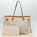 LOUIS VUITTON Damier Azur Neverfull MM Tote Bag N41605 LV Auth 87566-12