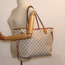 LOUIS VUITTON Damier Azur Neverfull MM Tote Bag N41605 LV Auth 87566-33