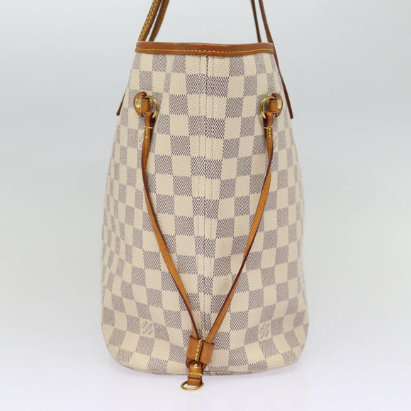 LOUIS VUITTON Damier Azur Neverfull MM Tote Bag N41605 LV Auth 87566