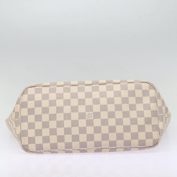 LOUIS VUITTON Damier Azur Neverfull MM Tote Bag N41605 LV Auth 87566