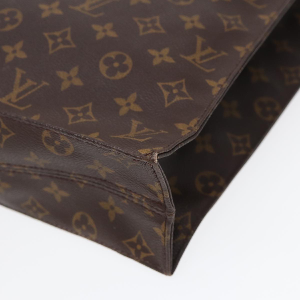 LOUIS VUITTON Monogram Sac Plat Hand Bag M51140 LV Auth 87571