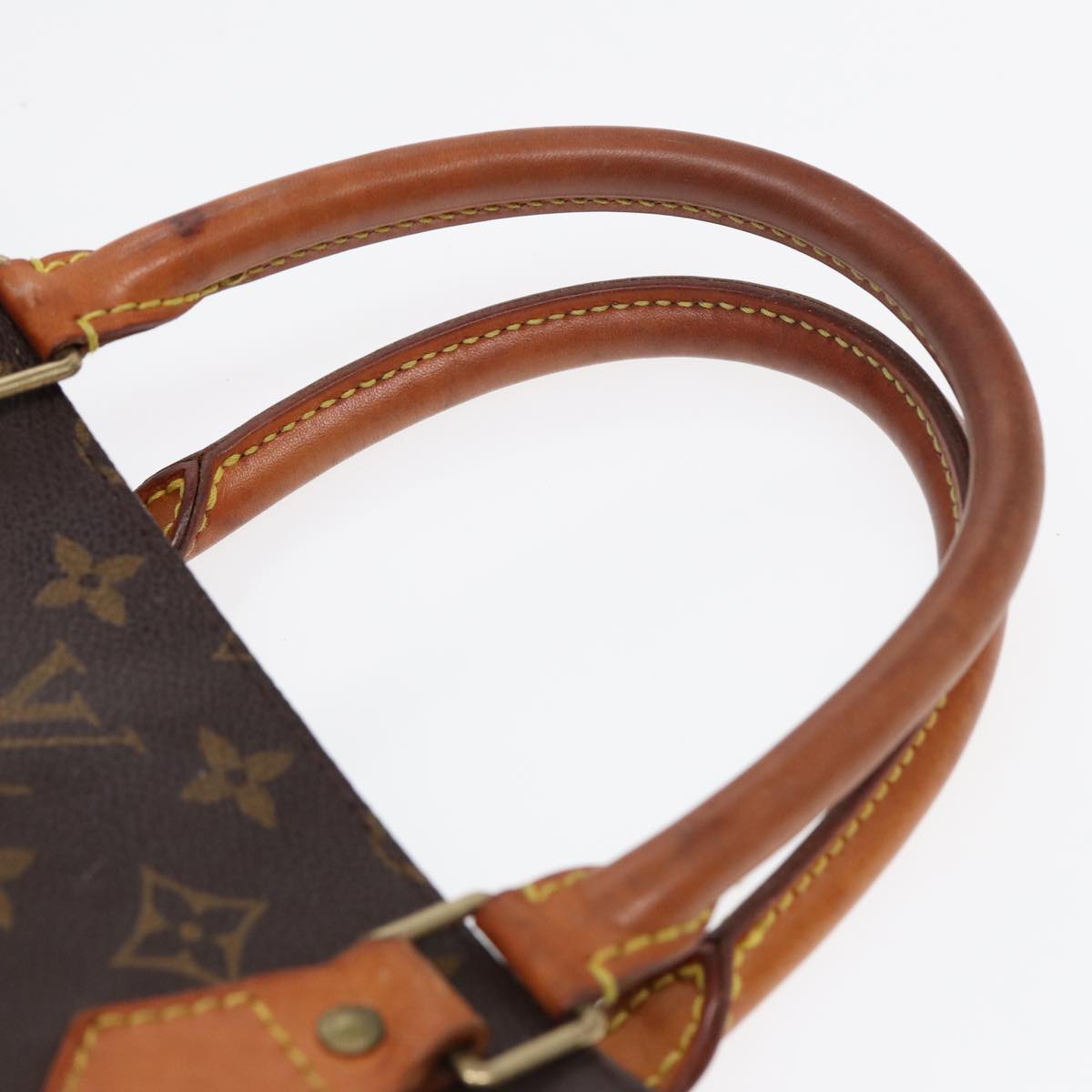 LOUIS VUITTON Monogram Sac Plat Hand Bag M51140 LV Auth 87571