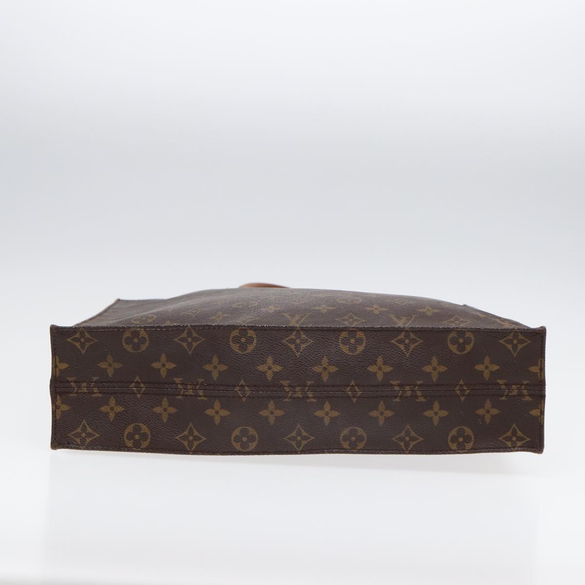 LOUIS VUITTON Monogram Sac Plat Hand Bag M51140 LV Auth 87571