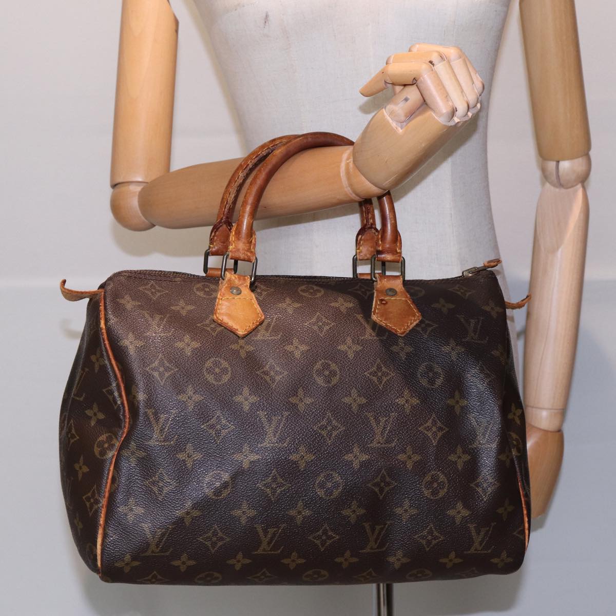 LOUIS VUITTON Monogram Speedy 30 Hand Bag M41526 LV Auth 87576