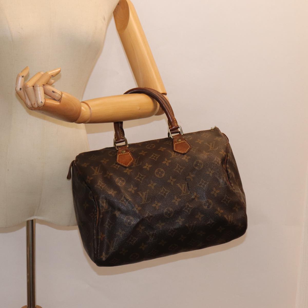 LOUIS VUITTON Monogram Speedy 30 Hand Bag M41526 LV Auth 87578