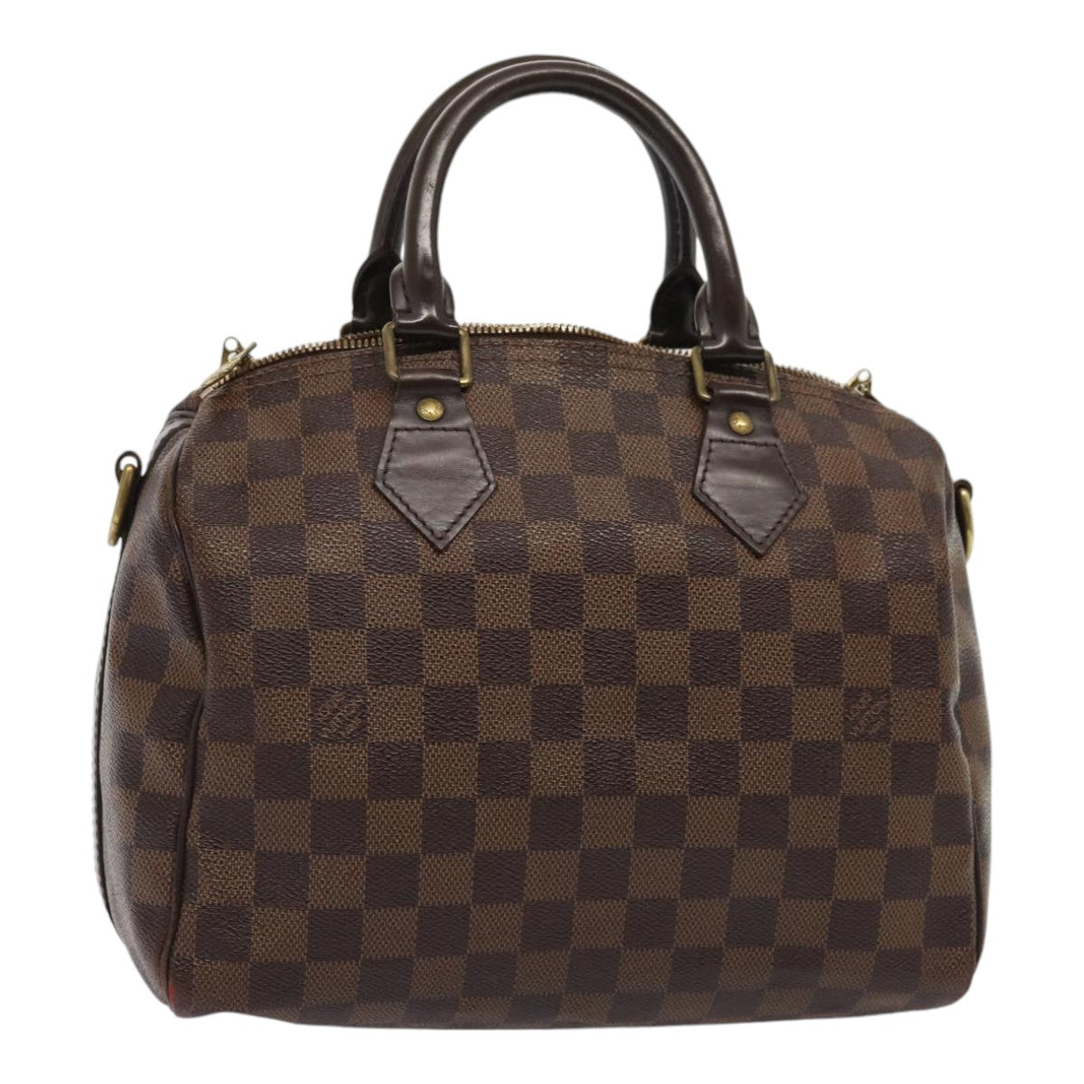 LOUIS VUITTON Damier Ebene Speedy Bandouliere 25 Hand Bag N41368 LV Auth 87581