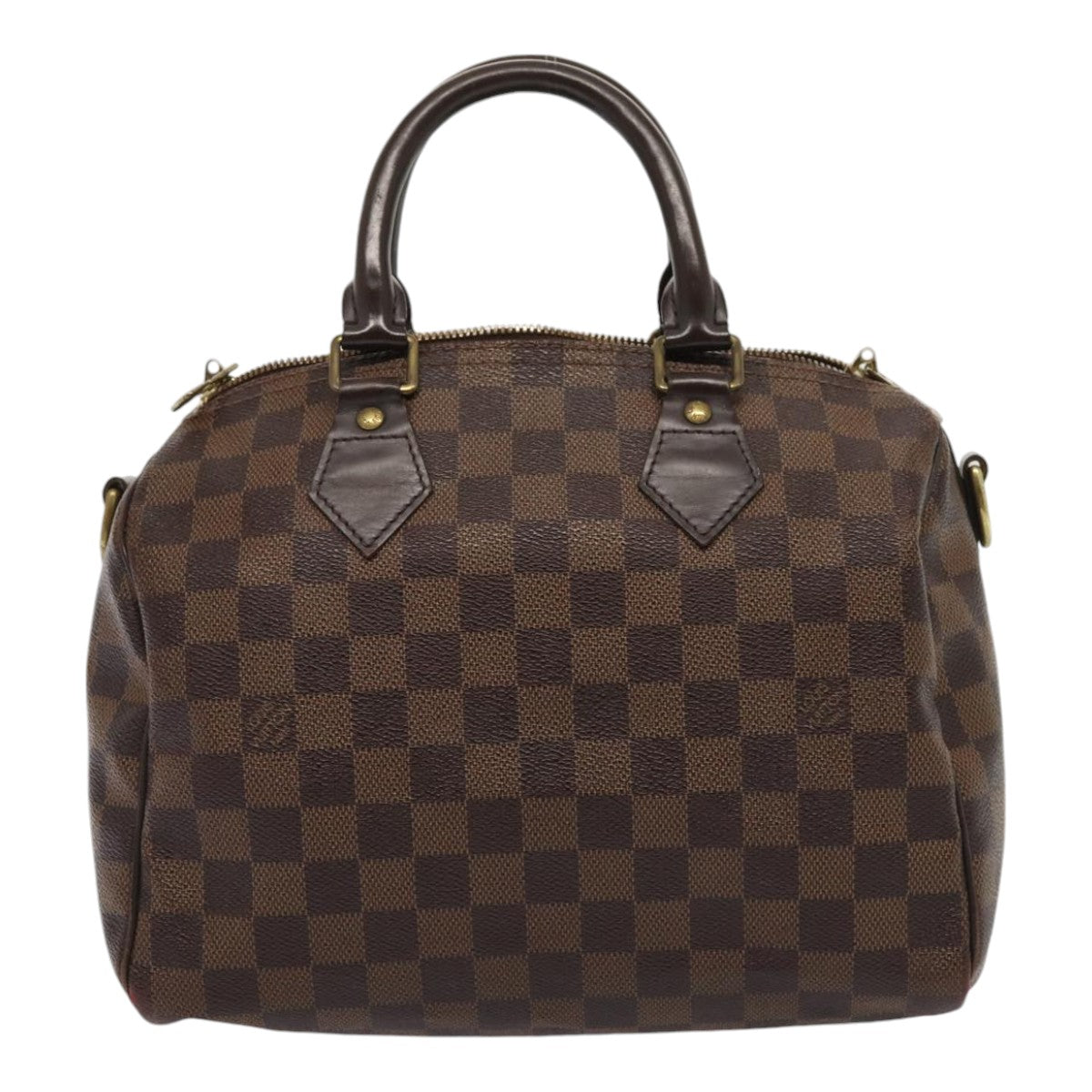 LOUIS VUITTON Damier Ebene Speedy Bandouliere 25 Hand Bag N41368 LV Auth 87581