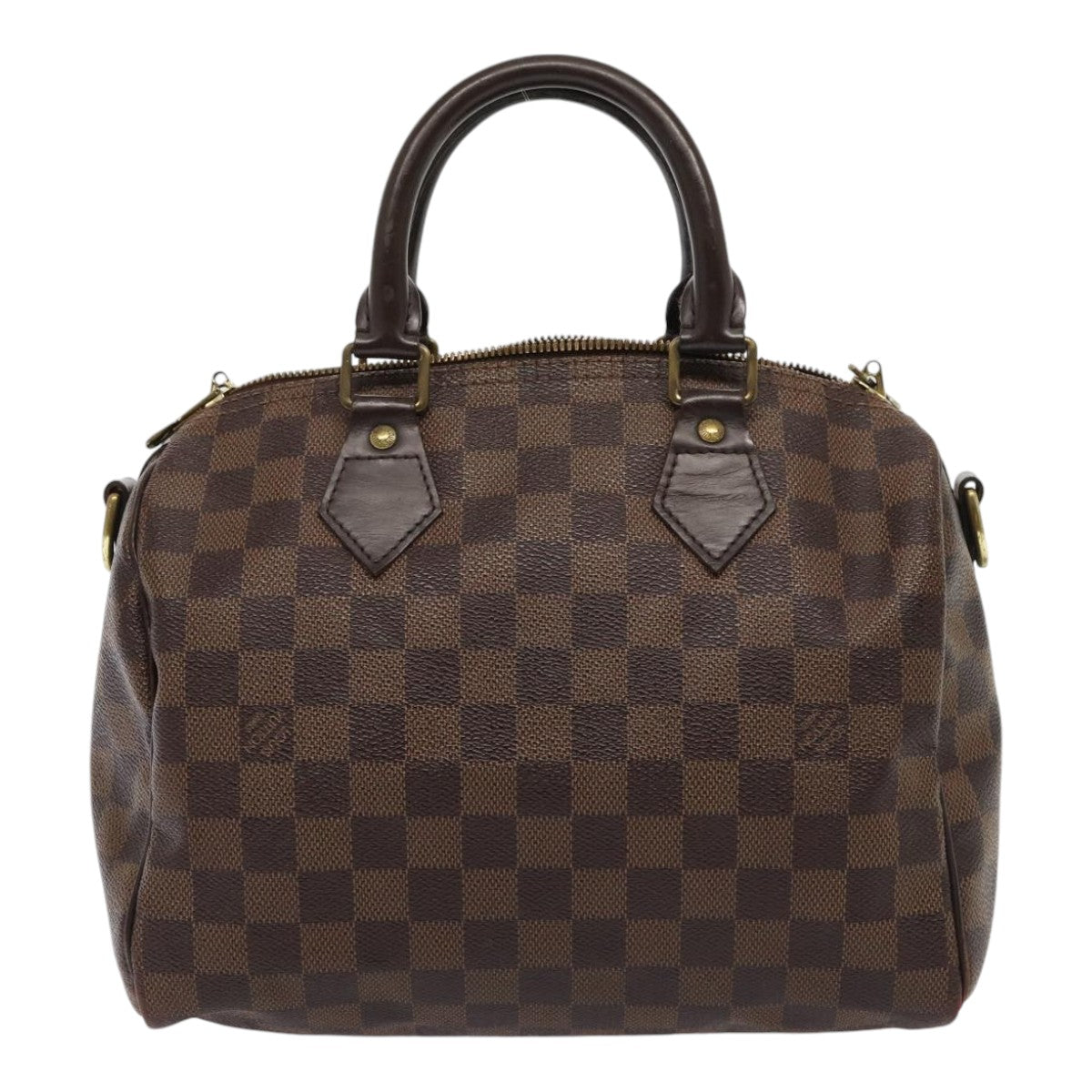 LOUIS VUITTON Damier Ebene Speedy Bandouliere 25 Hand Bag N41368 LV Auth 87581