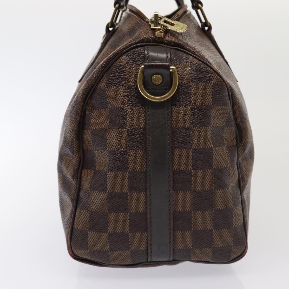 LOUIS VUITTON Damier Ebene Speedy Bandouliere 25 Hand Bag N41368 LV Auth 87581