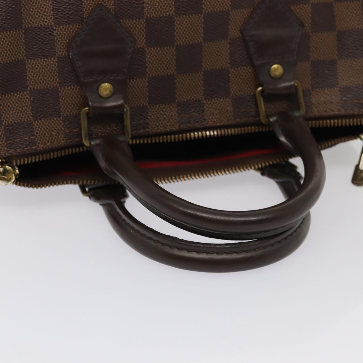 LOUIS VUITTON Damier Ebene Speedy Bandouliere 25 Hand Bag N41368 LV Auth 87581