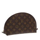 LOUIS VUITTON Monogram Trousse Demi Ronde Cosmetic Pouch M47520 LV Auth 87600-1