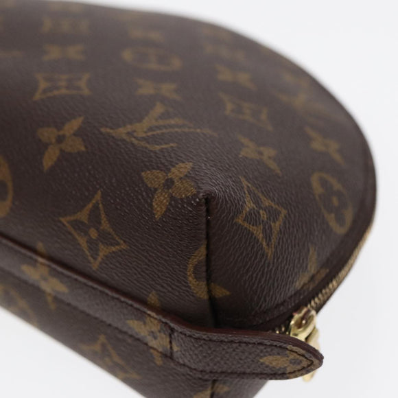 LOUIS VUITTON Monogram Trousse Demi Ronde Kosmetiktasche M47520 LV Auth 87600