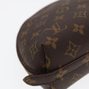 LOUIS VUITTON Monogram Trousse Demi Ronde Kosmetiktasche M47520 LV Auth 87600-16