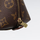 LOUIS VUITTON Monogram Trousse Demi Ronde Cosmetic Pouch M47520 LV Auth 87600-8