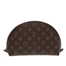 LOUIS VUITTON Monogram Trousse Demi Ronde Kosmetiktasche M47520 LV Auth 87600-13