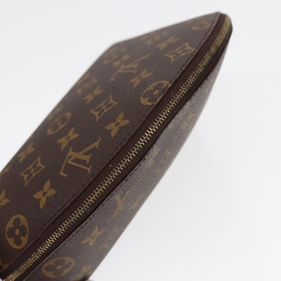 LOUIS VUITTON Monogram Trousse Demi Ronde Kosmetiktasche M47520 LV Auth 87600