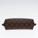 LOUIS VUITTON Monogram Trousse Demi Ronde Cosmetic Pouch M47520 LV Auth 87600-6