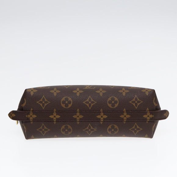LOUIS VUITTON Monogram Trousse Demi Ronde Kosmetiktasche M47520 LV Auth 87600