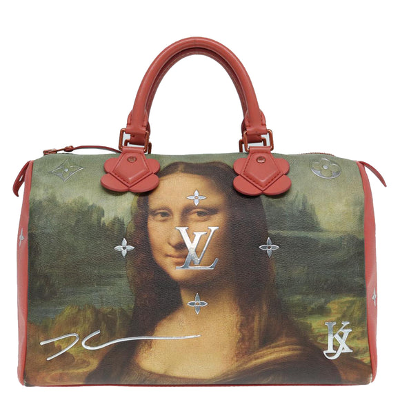 LOUIS VUITTON Masters Collectie Mona Lisa Speedy 30 Tas M43372 LV Auth 87609SAM