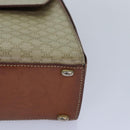 CELINE Macadam Canvas Hand Bag PVC Leather Beige Auth 87640-15