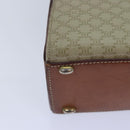 CELINE Macadam Canvas Hand Bag PVC Leather Beige Auth 87640-16