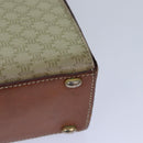 CELINE Macadam Canvas Hand Bag PVC Leather Beige Auth 87640-17