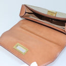 CELINE Macadam Canvas Hand Bag PVC Leather Beige Auth 87640-9