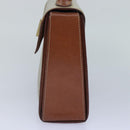 CELINE Macadam Canvas Hand Bag PVC Leather Beige Auth 87640-4