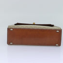 CELINE Macadam Canvas Hand Bag PVC Leather Beige Auth 87640-5