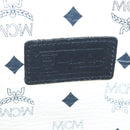 MCM Vicetos Logogram Shoulder Bag PVC Leather White Black gold Auth 87648-19