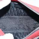 Christian Dior Shoulder Bag Satin Red Black Auth 87654AV-10
