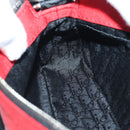 Christian Dior Shoulder Bag Satin Red Black Auth 87654AV-21