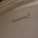 CHANEL Lip Tote Bag Enamel White Red CC Auth 87655A-14