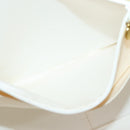 CHANEL Lip Tote Bag Enamel White Red CC Auth 87655A-19