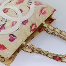 CHANEL Lip Tote Bag Enamel White Red CC Auth 87655V-6
