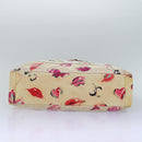 CHANEL Lip Tote Bag Enamel White Red CC Auth 87655A-9