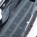 Salvatore Ferragamo Gancini Hand Bag Mouton 2way Black Auth 87661-10